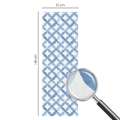 Samolepiaca vitráž na okno a dvere Geometrické kvety