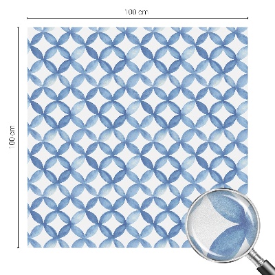 Samolepiaca vitráž na okno a dvere Geometrické kvety