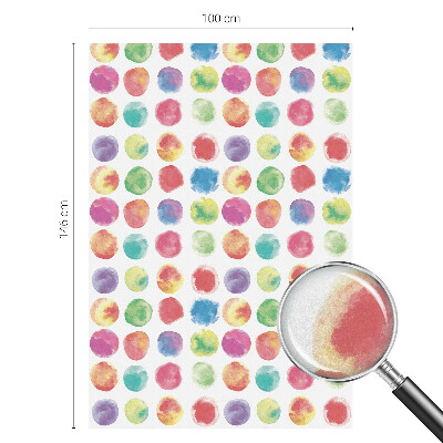 Samolepiaca vitráž na okno a dvere Farebné kruhy