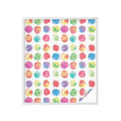 Samolepiaca vitráž na okno a dvere Farebné kruhy