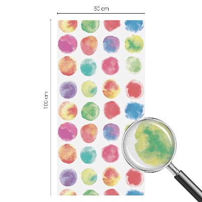 Samolepiaca vitráž na okno a dvere Farebné kruhy