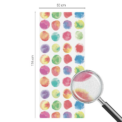 Samolepiaca vitráž na okno a dvere Farebné kruhy