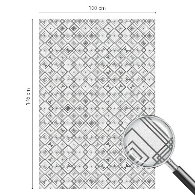 Privátna fólia na okno vitrážová Kosoštvorcová harmónia