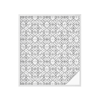 Privátna fólia na okno vitrážová Kosoštvorcová harmónia