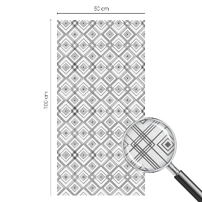 Privátna fólia na okno vitrážová Kosoštvorcová harmónia