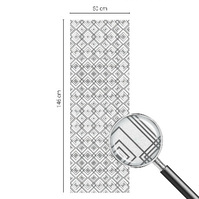 Privátna fólia na okno vitrážová Kosoštvorcová harmónia