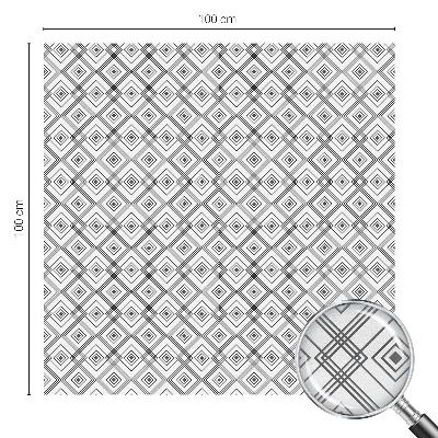 Privátna fólia na okno vitrážová Kosoštvorcová harmónia