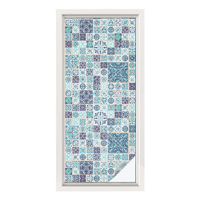 Samolepiaca fólia na sklo Kvetinové dlaždice