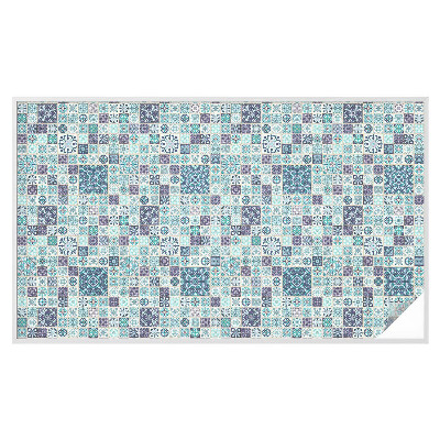 Samolepiaca fólia na sklo Kvetinové dlaždice