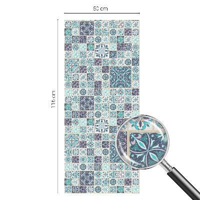 Samolepiaca fólia na sklo Kvetinové dlaždice