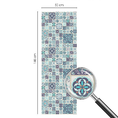 Samolepiaca fólia na sklo Kvetinové dlaždice