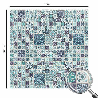 Samolepiaca fólia na sklo Kvetinové dlaždice