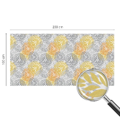 Samolepiaca vitráž na okno a dvere Farebné kvety