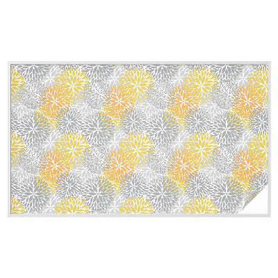 Samolepiaca vitráž na okno a dvere Farebné kvety