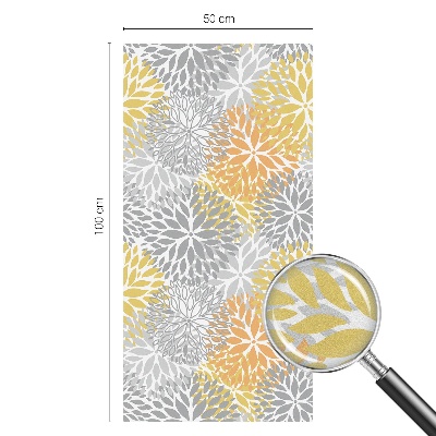 Samolepiaca vitráž na okno a dvere Farebné kvety