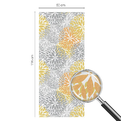 Samolepiaca vitráž na okno a dvere Farebné kvety