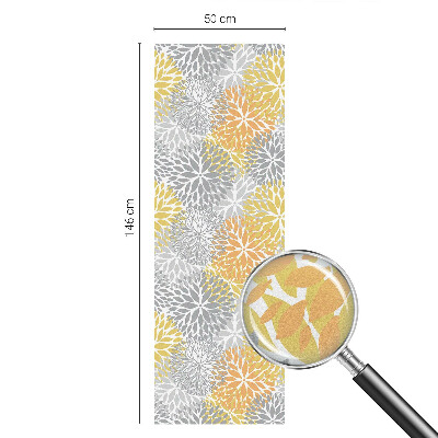 Samolepiaca vitráž na okno a dvere Farebné kvety