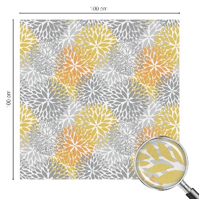 Samolepiaca vitráž na okno a dvere Farebné kvety