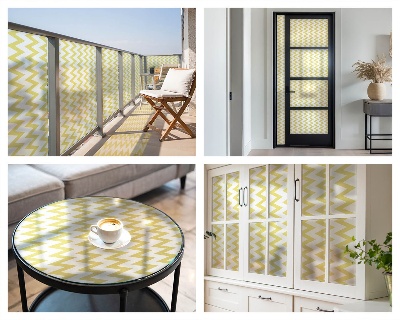 Samolepiaca fólia na sklo Žlté cikcaky