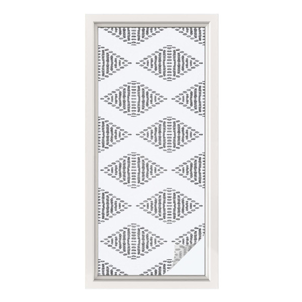 Privátna fólia na okno vitrážová Geometrické diamanty