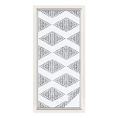 Privátna fólia na okno vitrážová Geometrické diamanty