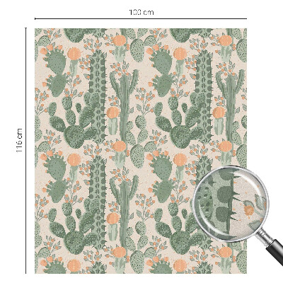 Privátna fólia na okno vitrážová Zelené sukulenty