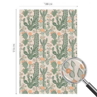 Privátna fólia na okno vitrážová Zelené sukulenty