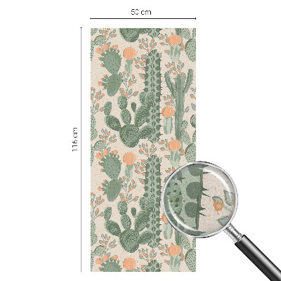 Privátna fólia na okno vitrážová Zelené sukulenty