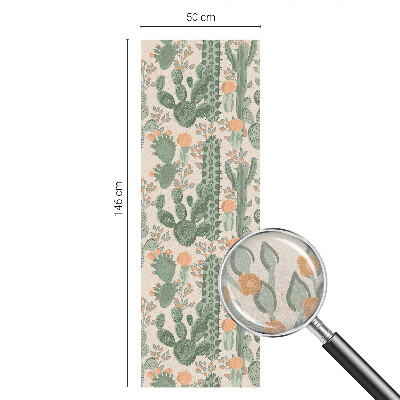 Privátna fólia na okno vitrážová Zelené sukulenty