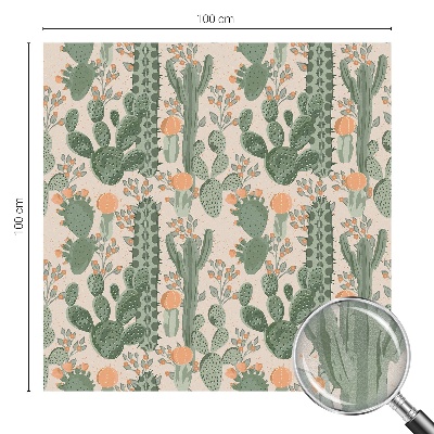 Privátna fólia na okno vitrážová Zelené sukulenty