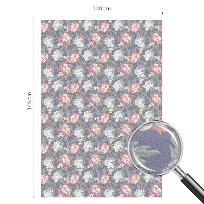 Privátna fólia na okno vitrážová Kvetinová elegancia