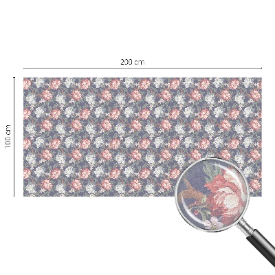 Privátna fólia na okno vitrážová Kvetinová elegancia