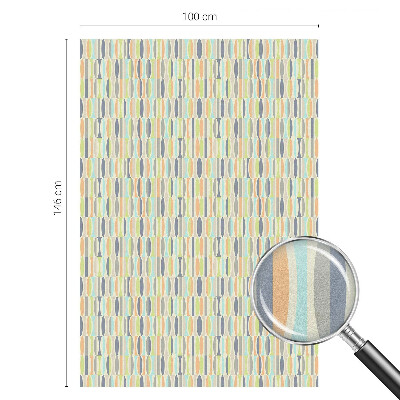 Samolepiaca vitráž na okno a dvere Oválne vzory