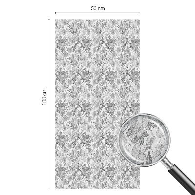 Samolepiaca vitráž na okno a dvere Kvetinová elegancia