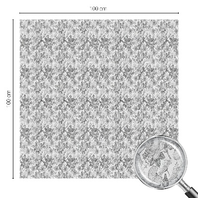 Samolepiaca vitráž na okno a dvere Kvetinová elegancia