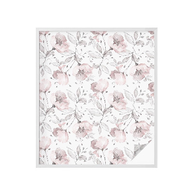 Samolepiaca fólia na sklo Ružové listy