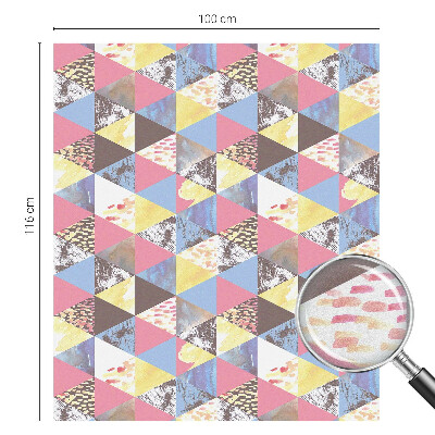 Privátna fólia na okno vitrážová Farebné trojuholníky