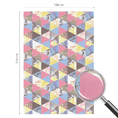 Privátna fólia na okno vitrážová Farebné trojuholníky