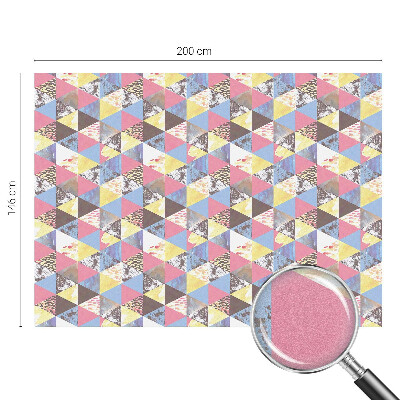 Privátna fólia na okno vitrážová Farebné trojuholníky