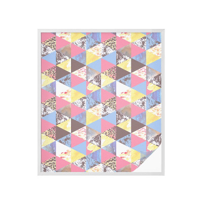 Privátna fólia na okno vitrážová Farebné trojuholníky