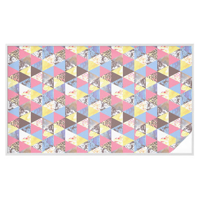 Privátna fólia na okno vitrážová Farebné trojuholníky