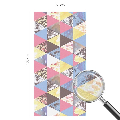 Privátna fólia na okno vitrážová Farebné trojuholníky