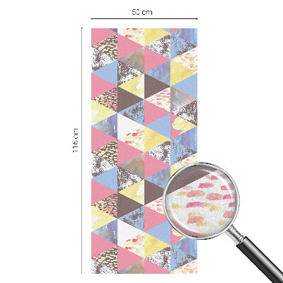 Privátna fólia na okno vitrážová Farebné trojuholníky