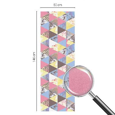 Privátna fólia na okno vitrážová Farebné trojuholníky