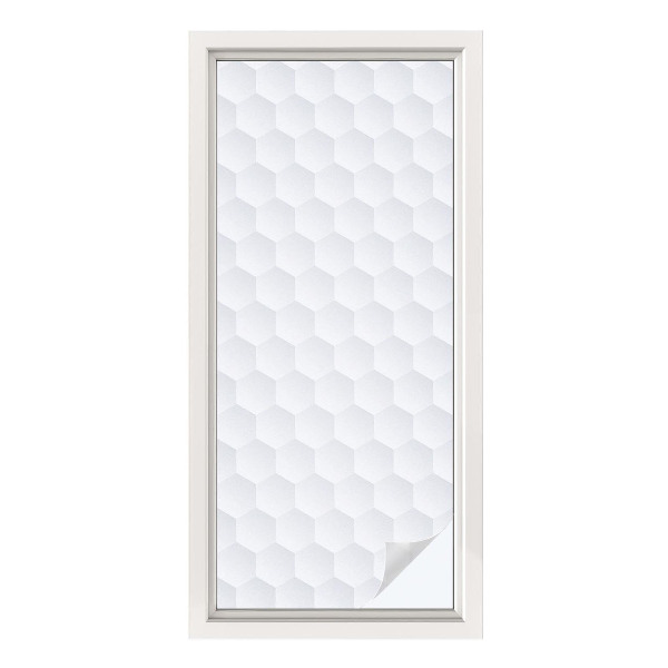 Samolepiaca vitráž na okno a dvere Biela mozaika