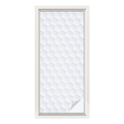 Samolepiaca vitráž na okno a dvere Biela mozaika