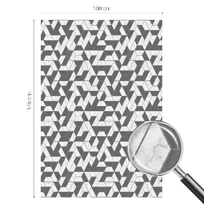 Samolepiaca vitráž na okno a dvere Geometrické ilúzie