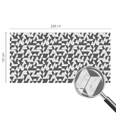 Samolepiaca vitráž na okno a dvere Geometrické ilúzie