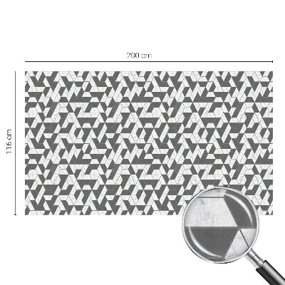 Samolepiaca vitráž na okno a dvere Geometrické ilúzie