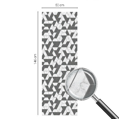 Samolepiaca vitráž na okno a dvere Geometrické ilúzie